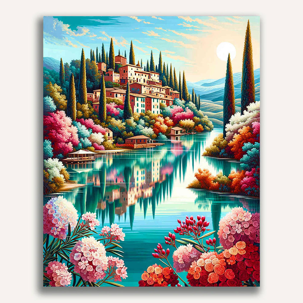 Tuscany, Lake - Paint by Numbers