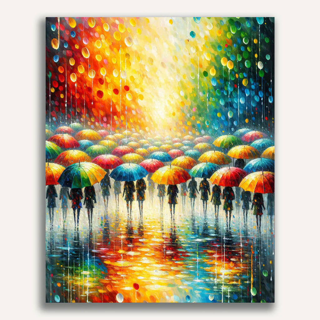 Umbrellas, rain - Paint by Numbers