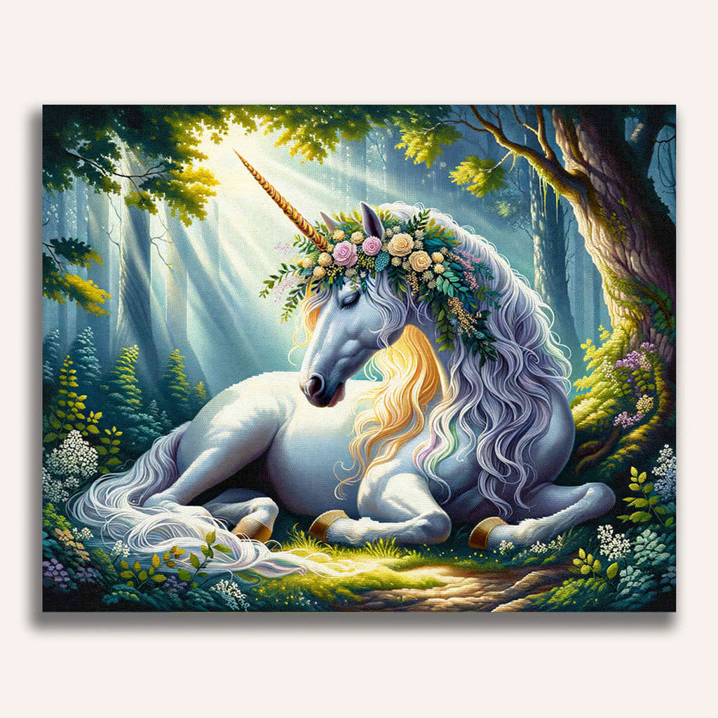 Unicorn in the forest - Paint by Numbers