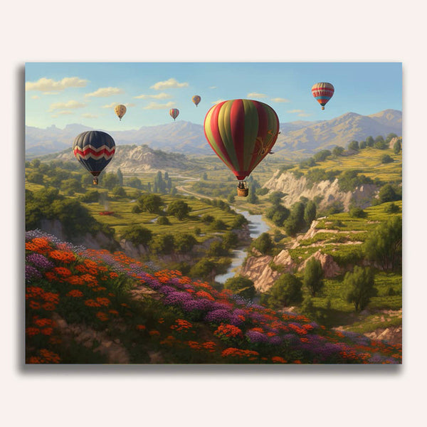 Valley, Balloons - Paint by Numbers