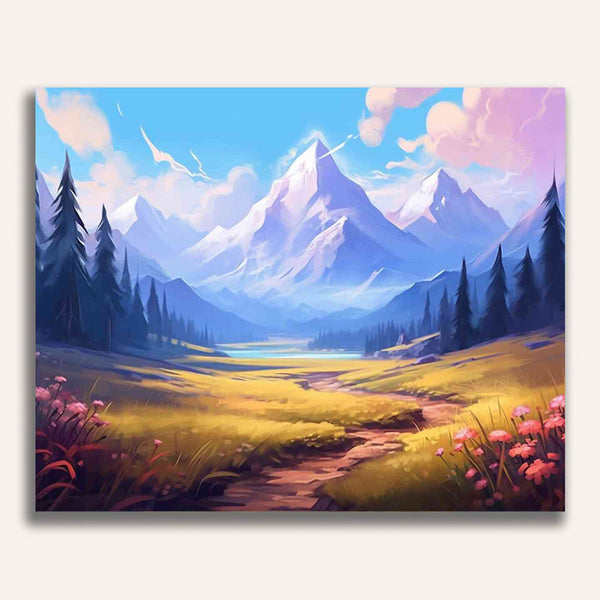 Paint by Numbers - Whispering peaks: A dream of freedom