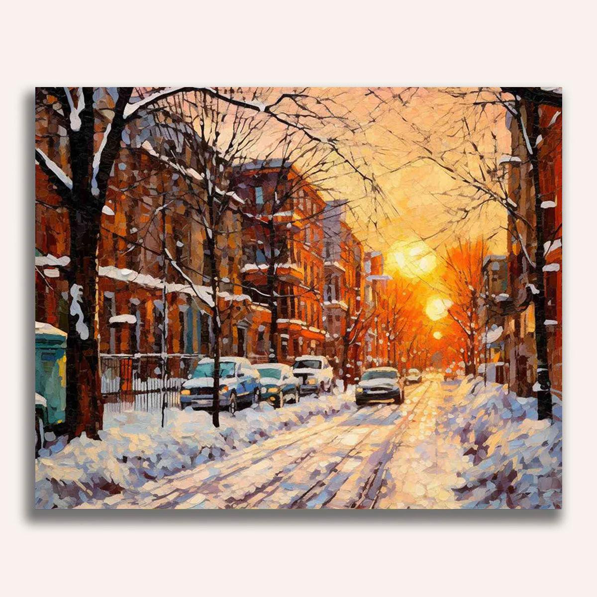 Paint by Numbers - Winter glow at dusk
