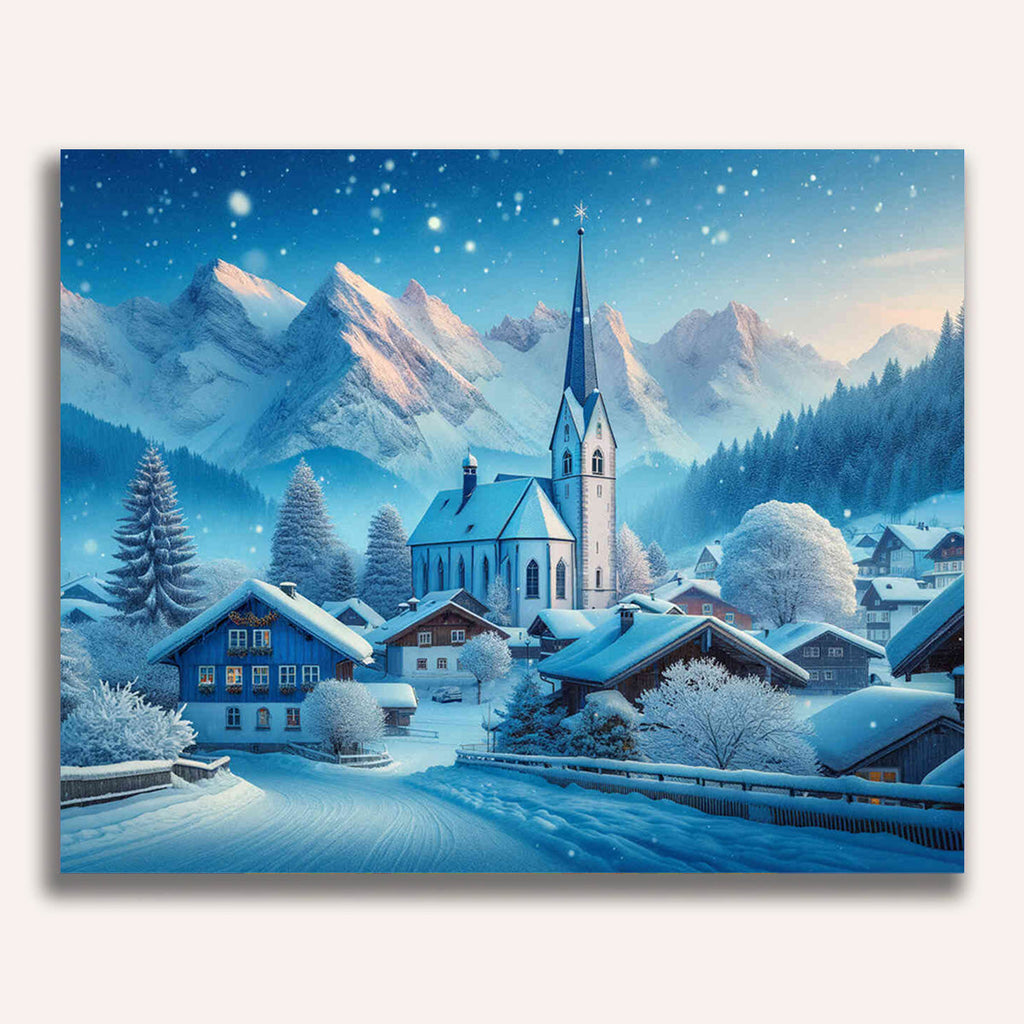 Winter village - Paint by Numbers