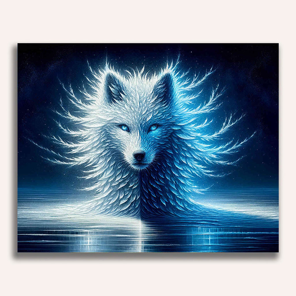 Wolf in ice - Paint by Numbers