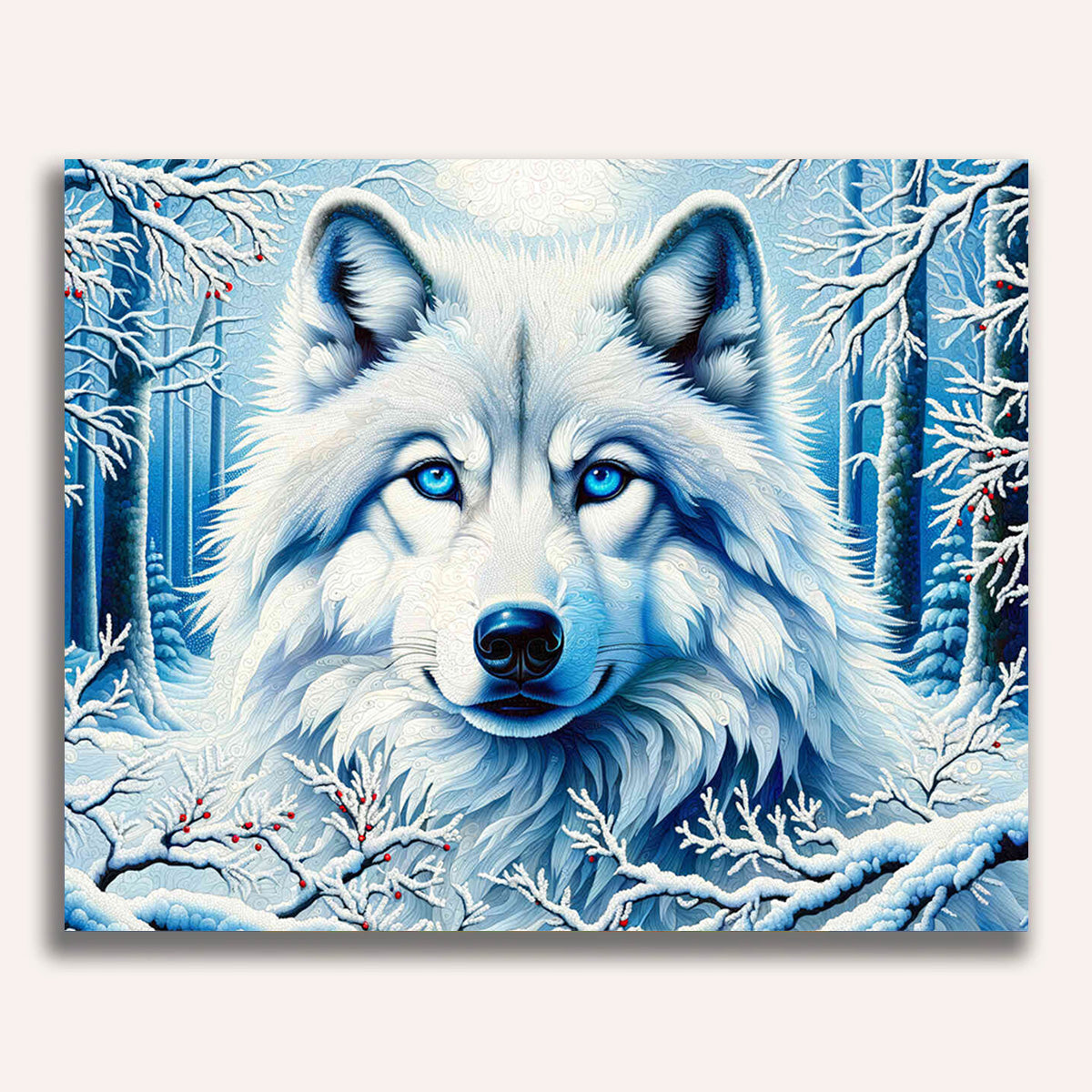 Wolf in the snow - Paint by Numbers
