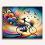 Woman on bicycle - Paint by Numbers