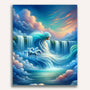 Woman, waterfall - Paint by Numbers
