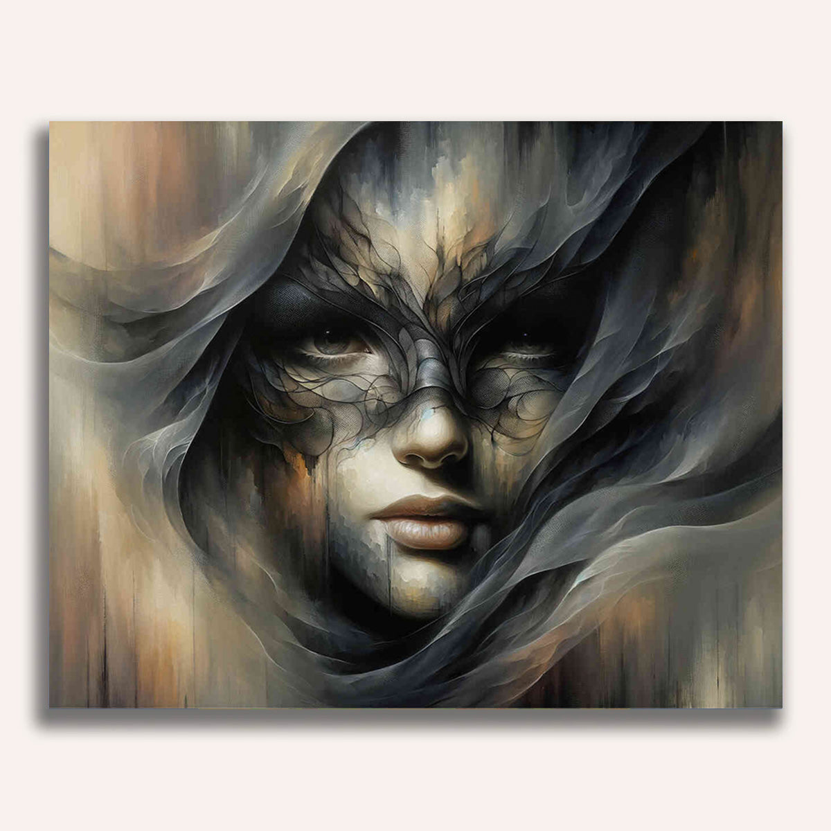 Woman with mask - Paint by Numbers