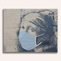 Woman with mouth guard - Banksy