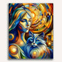 Women with cat - Paint by Numbers