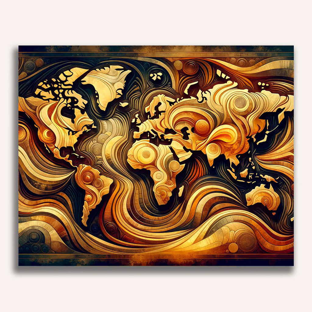 World map - Paint by Numbers