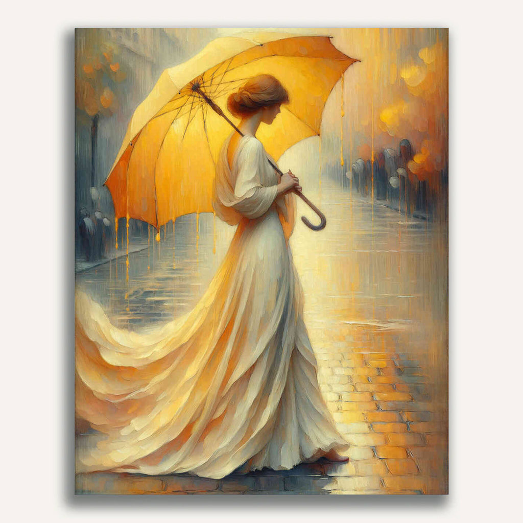 Yellow umbrella - Paint by Numbers