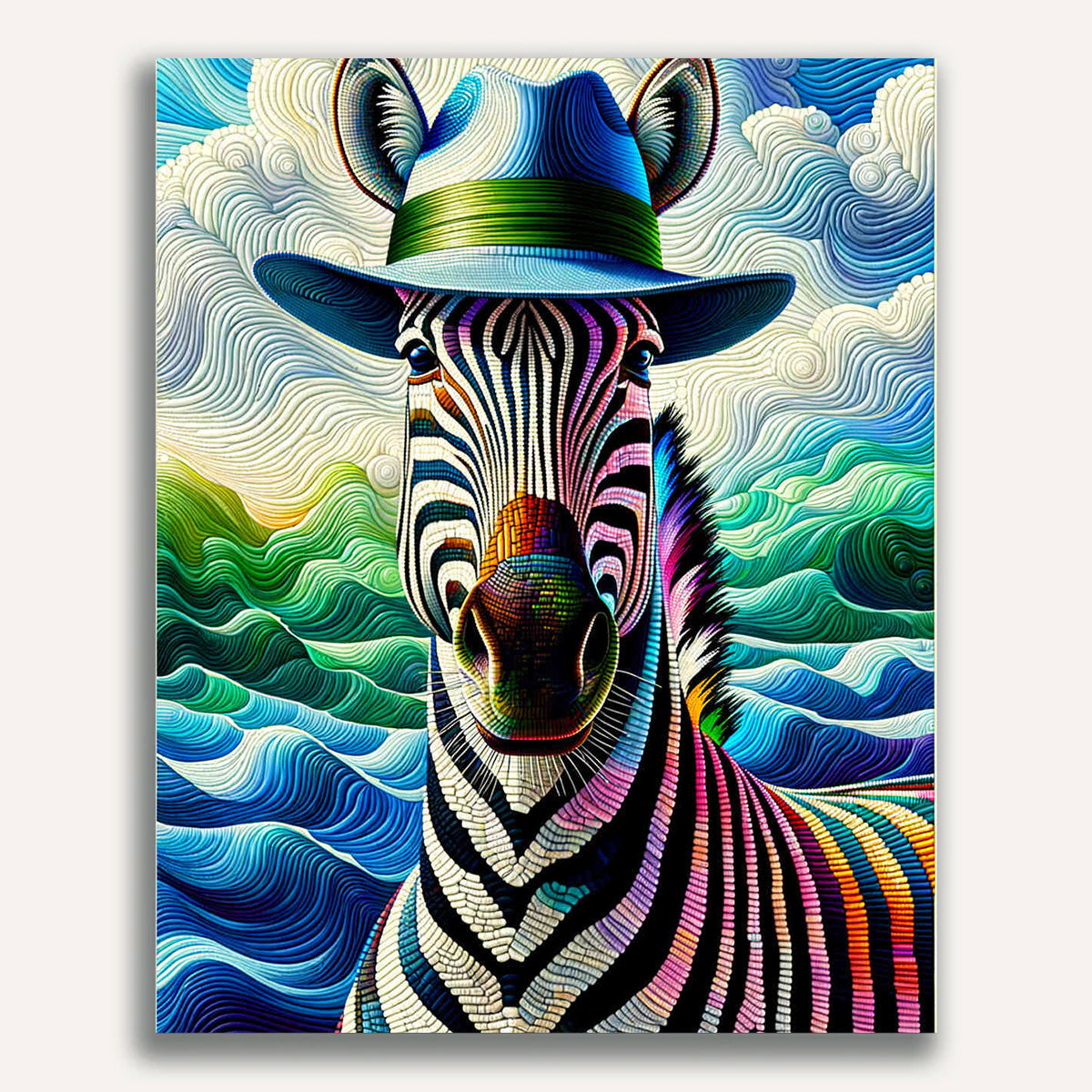 Zebra with hat - Paint by Numbers