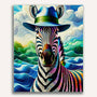 Zebra with hat - Paint by Numbers
