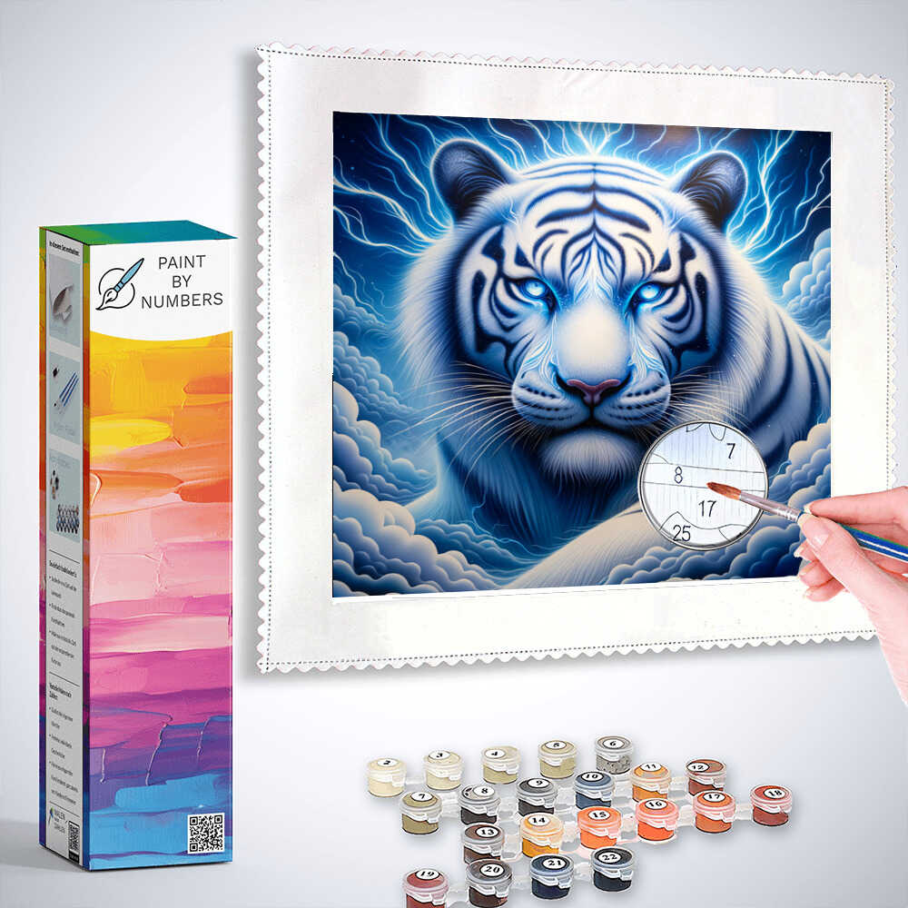 Diamond Painting - Beautiful Snow Tiger