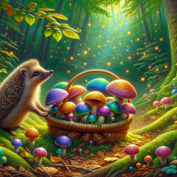 Paint by Numbers - Hedgehog finds basket