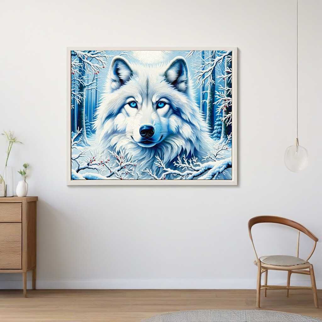 Wolf in the snow - Paint by Numbers