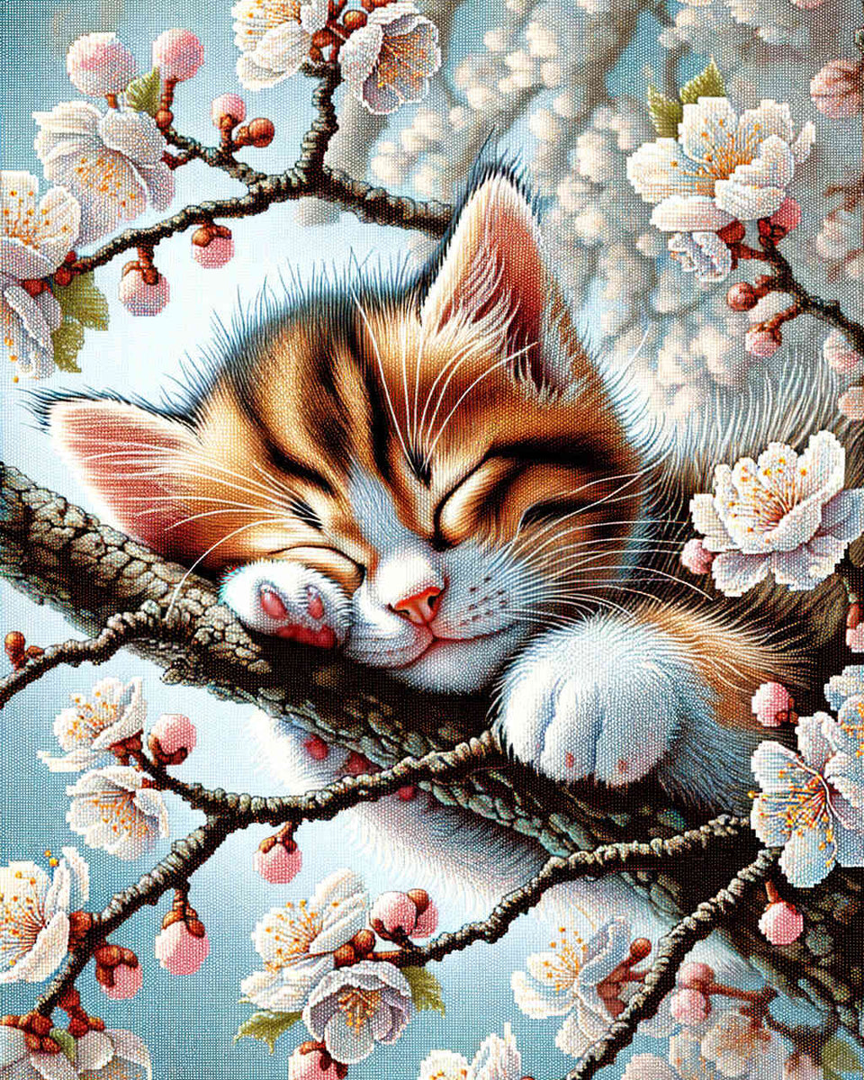 Paint by Numbers - Sleeping kitten