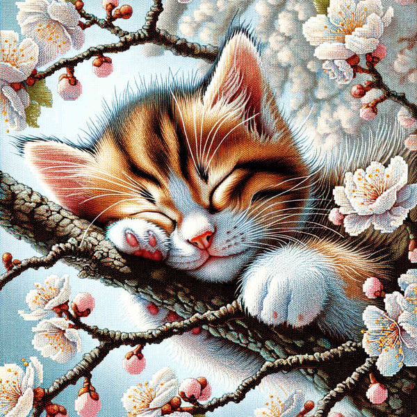 Paint by Numbers - Sleeping kitten