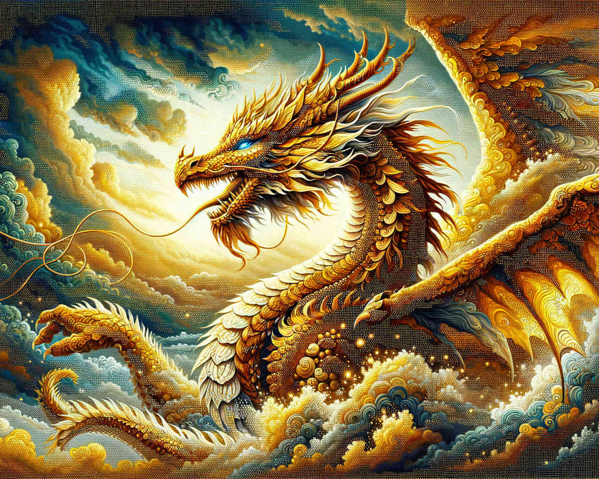 Golden dragon - Paint by Numbers