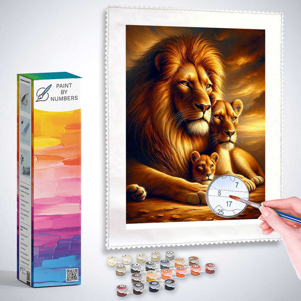 Paint by Numbers - Arm in arm, lions