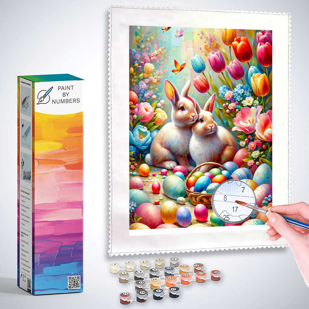 Paint by Numbers - Easter Hash with Easter Eggs