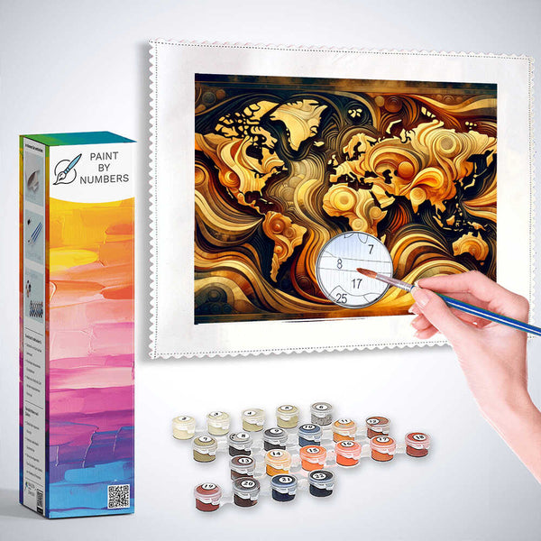 World map - Paint by Numbers