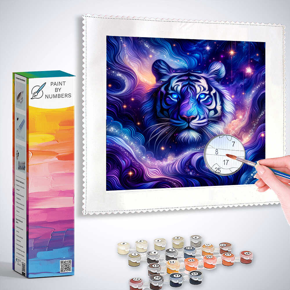 Paint by Numbers - Purple Stars Tiger