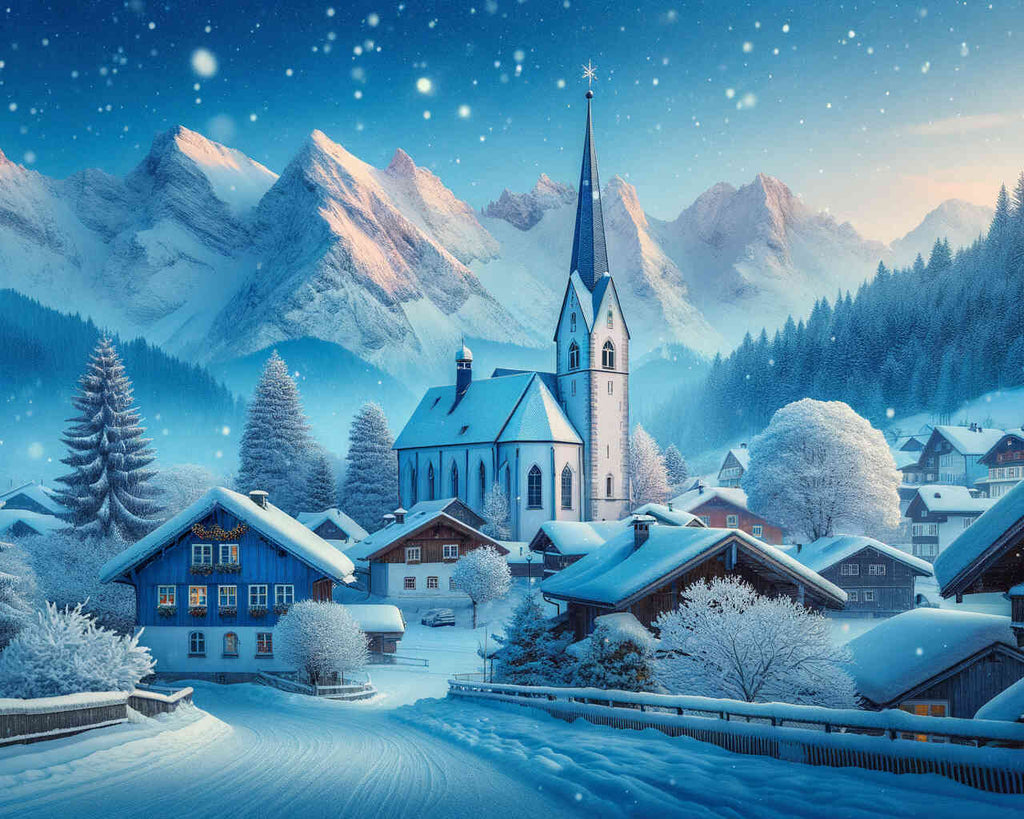 Winter village - Paint by Numbers