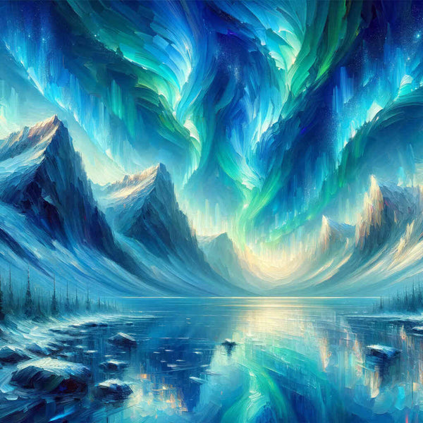 Paint by Numbers - Polar Light Mountains