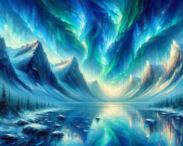 Paint by Numbers - Polar Light Mountains