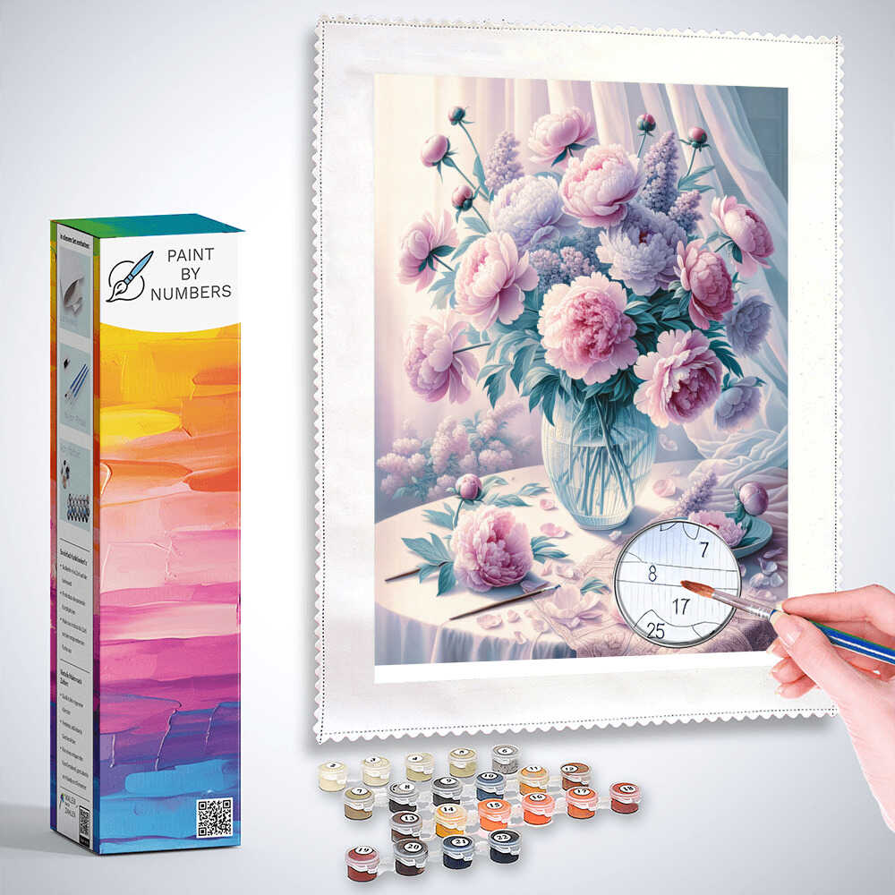 Paint by Numbers - Peony Tablecloth