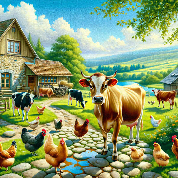 Paint by Numbers - Cows on the Farm