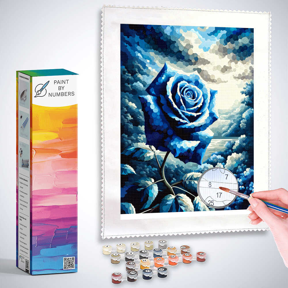 Paint by Numbers - Blue Rose