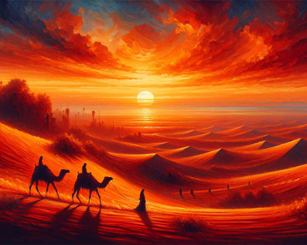 Desert, sunset - Paint by Numbers