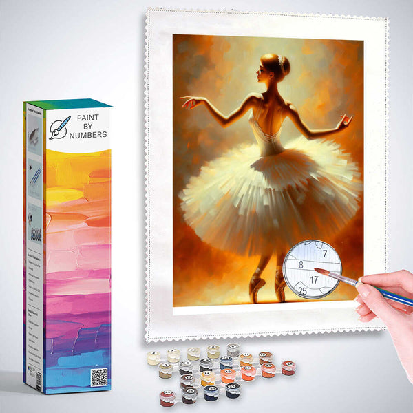 Ballerina, white - Paint by Numbers