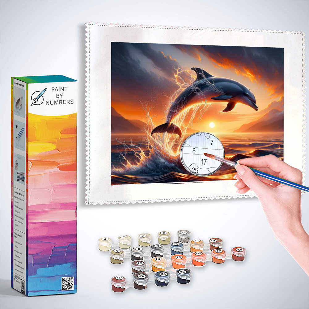 Dolphin jumping - Paint by Numbers