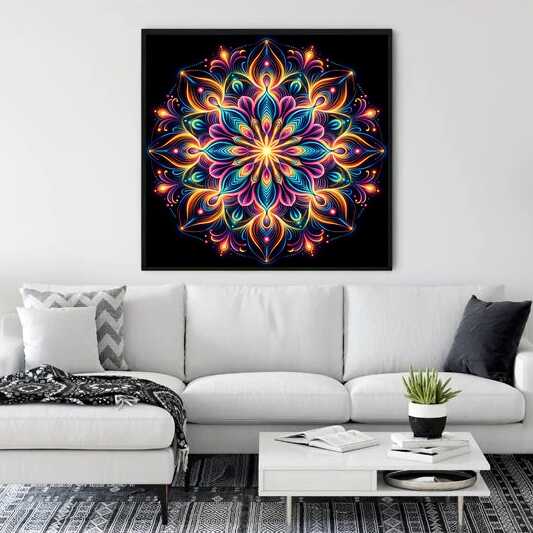 Paint by Numbers - Mandala Color on Black