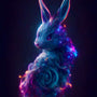 Mystical bunny diamond painting kit with enhanced acrylic diamonds and artist's tools, perfect for paint by numbers enthusiasts.