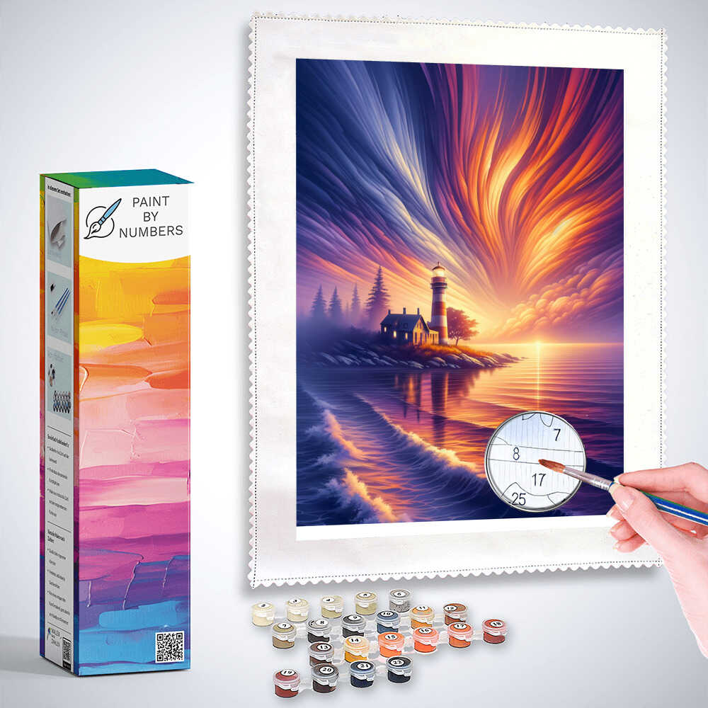 Paint by Numbers - Lighthouse with House