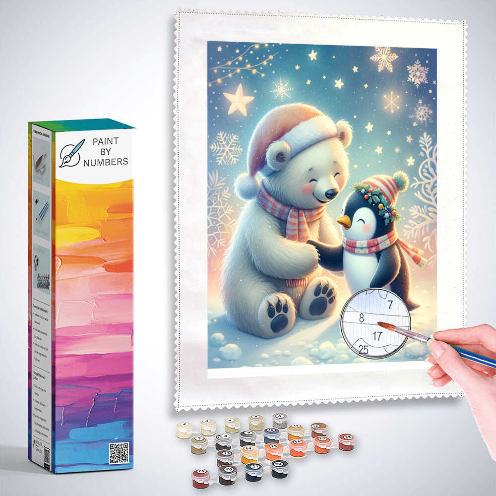 Paint by Numbers - Ice Bar and Penguin Friendship