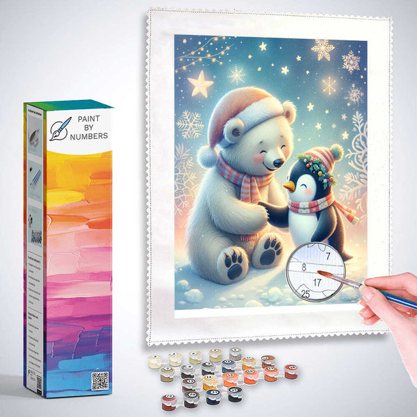 Paint by Numbers - Ice Bar and Penguin Friendship