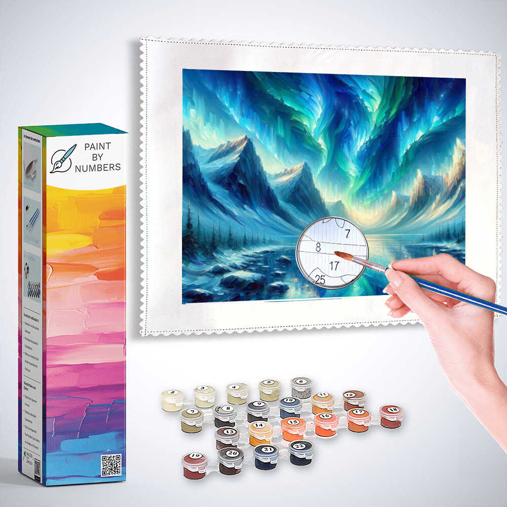 Paint by Numbers - Polar Light Mountains