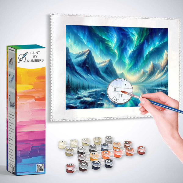 Paint by Numbers - Polar Light Mountains
