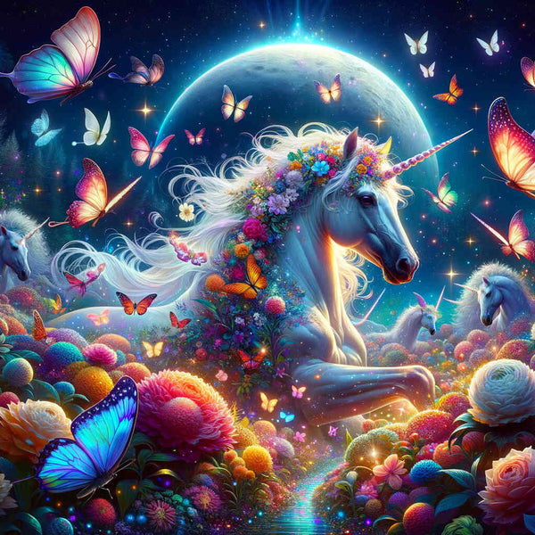Paint by Numbers - Unicorns and butterflies