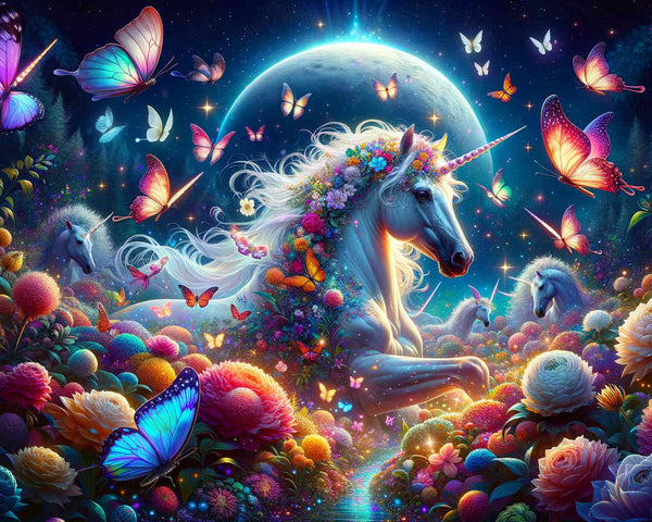 Paint by Numbers - Unicorns and butterflies