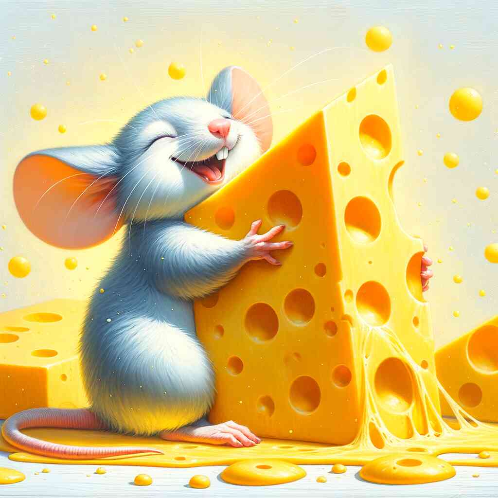 Mouse with cheese- Paint by Numbers