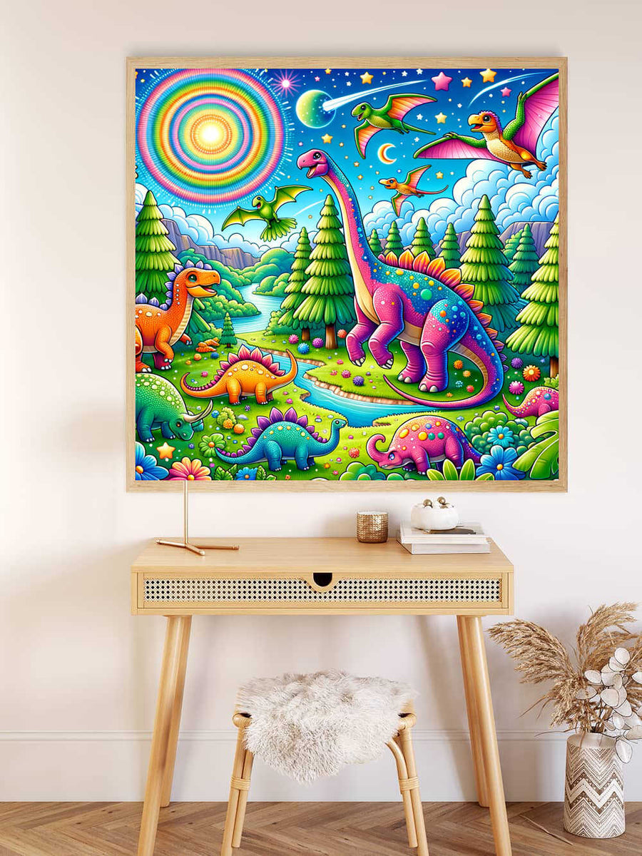 Paint by Numbers - Colorful dinosaur world