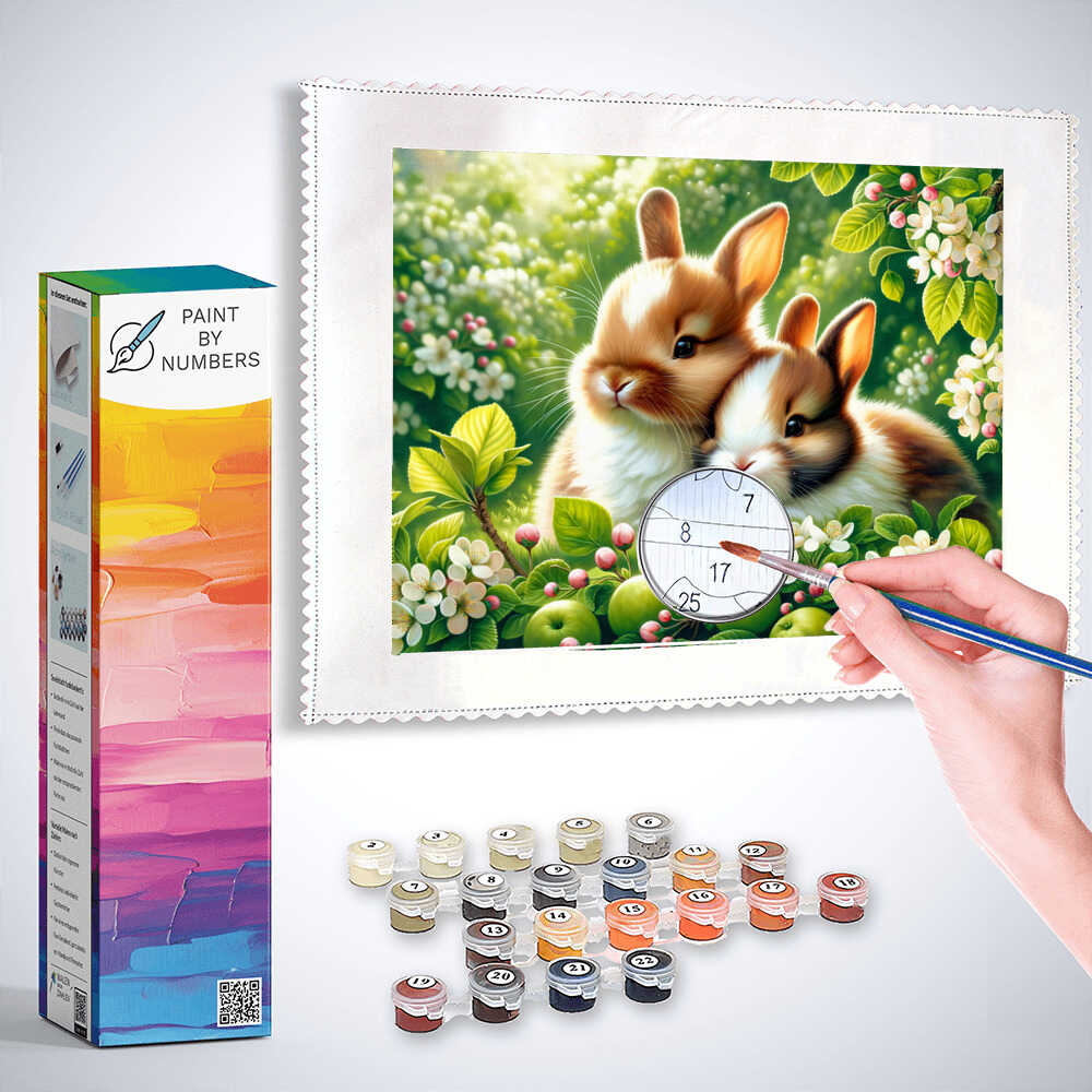 Paint by Numbers - Bunny Siblings