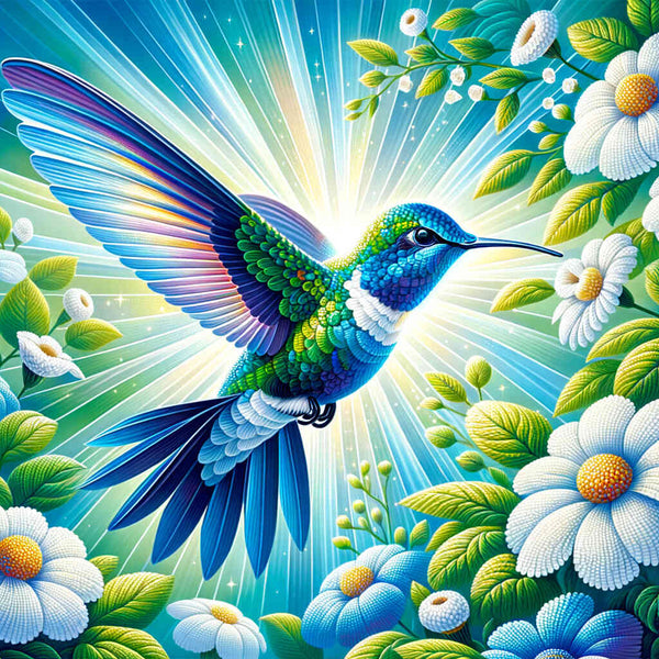 Paint by Numbers - Elegant hummingbird